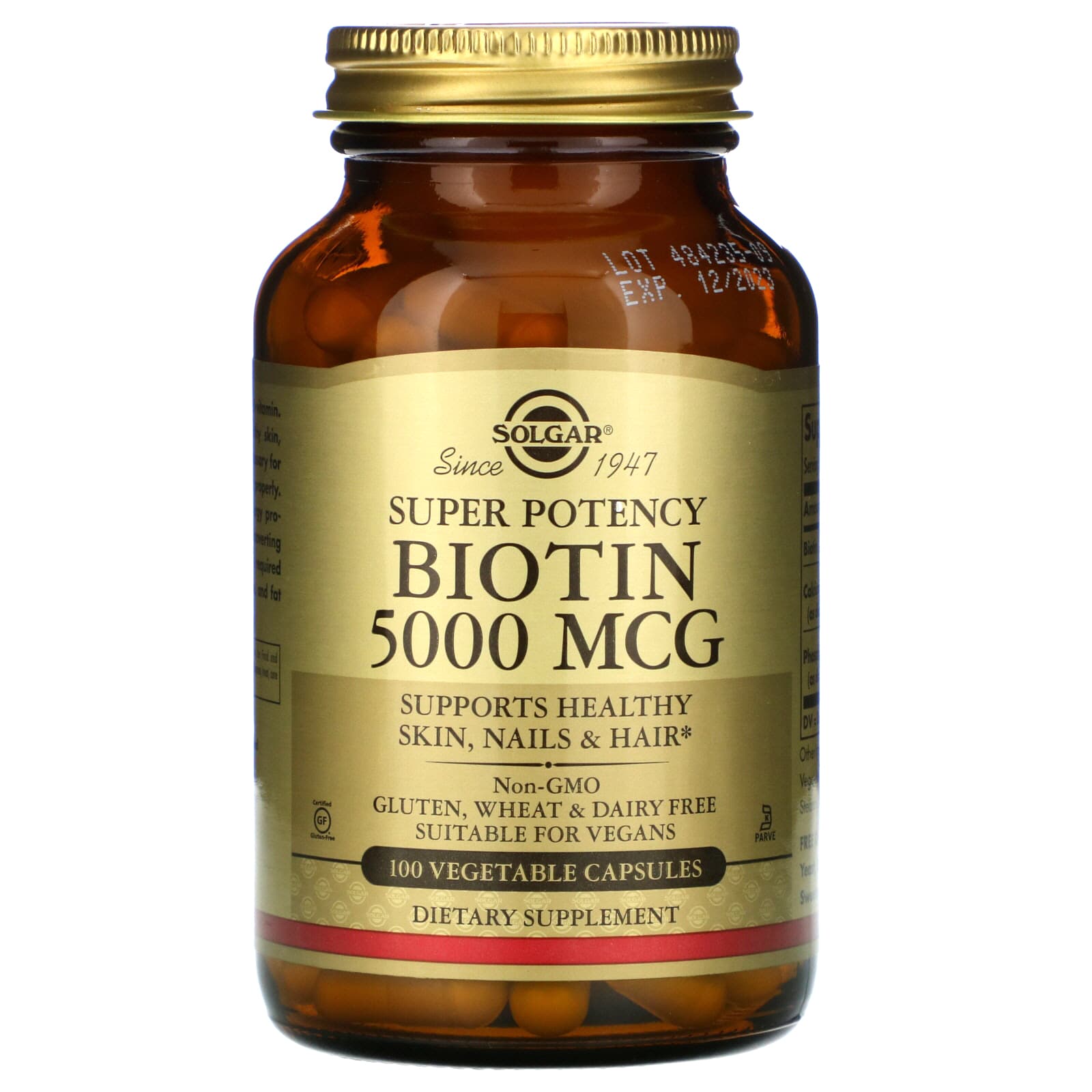 Solgar Biotin 5000 Mcg Veg Capsules 100