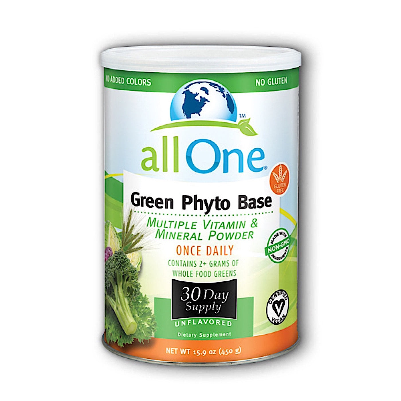 All-One Nutritech Green Phyto Base Multiple Vitamin And Mineral Powder-30 Day Supply - 15.9 Oz