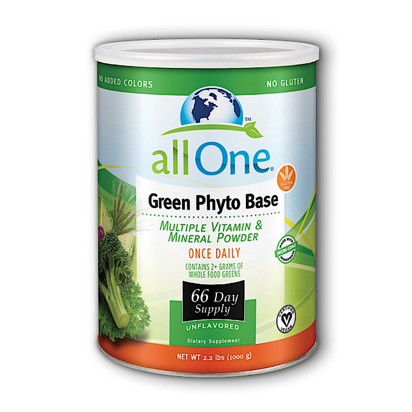 All One Green Phyto-Base Powder 66 Day Supply 2.2 Lbs