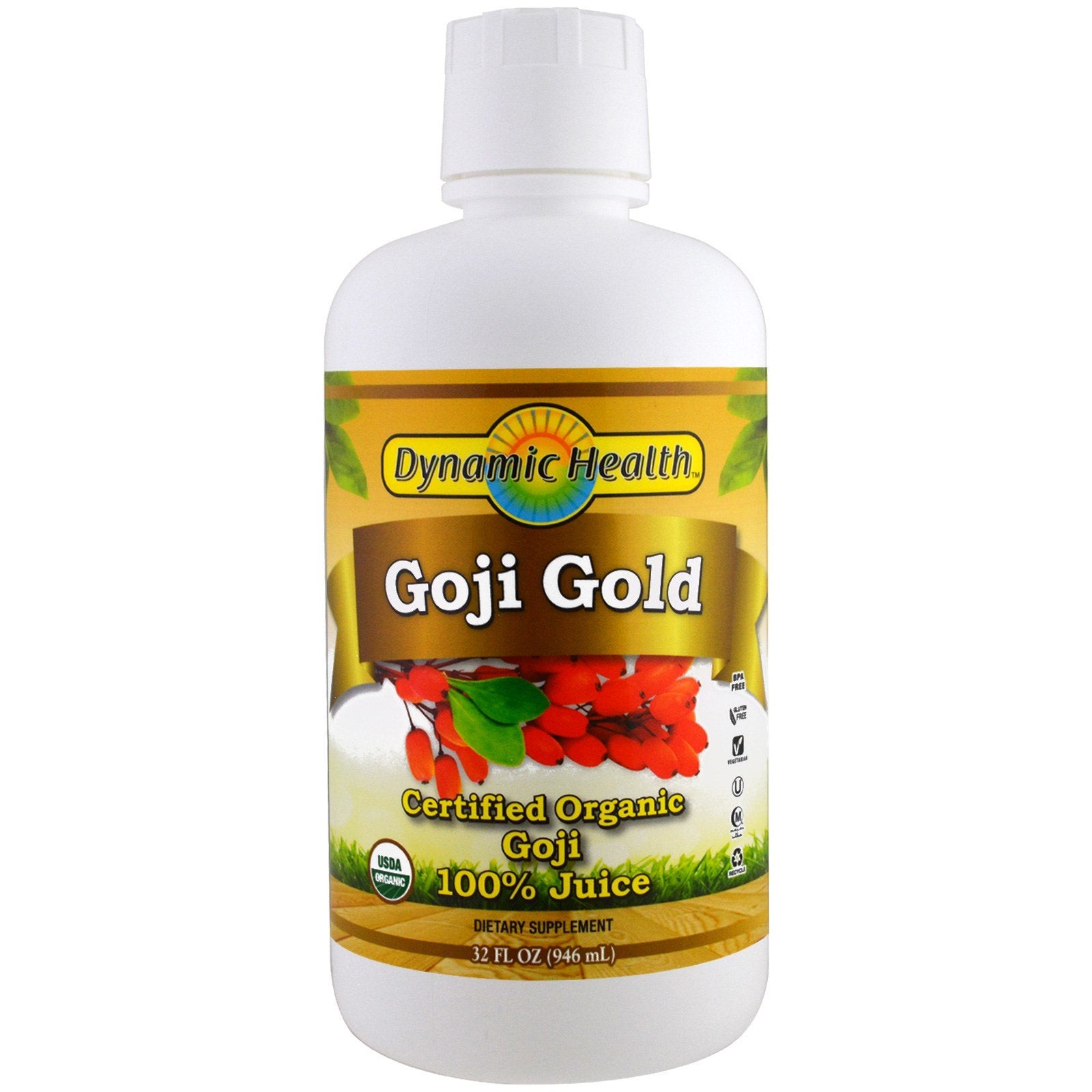 Dynamic Health Organic Certified Goji Berry Gold Juice (32 Fl Oz)