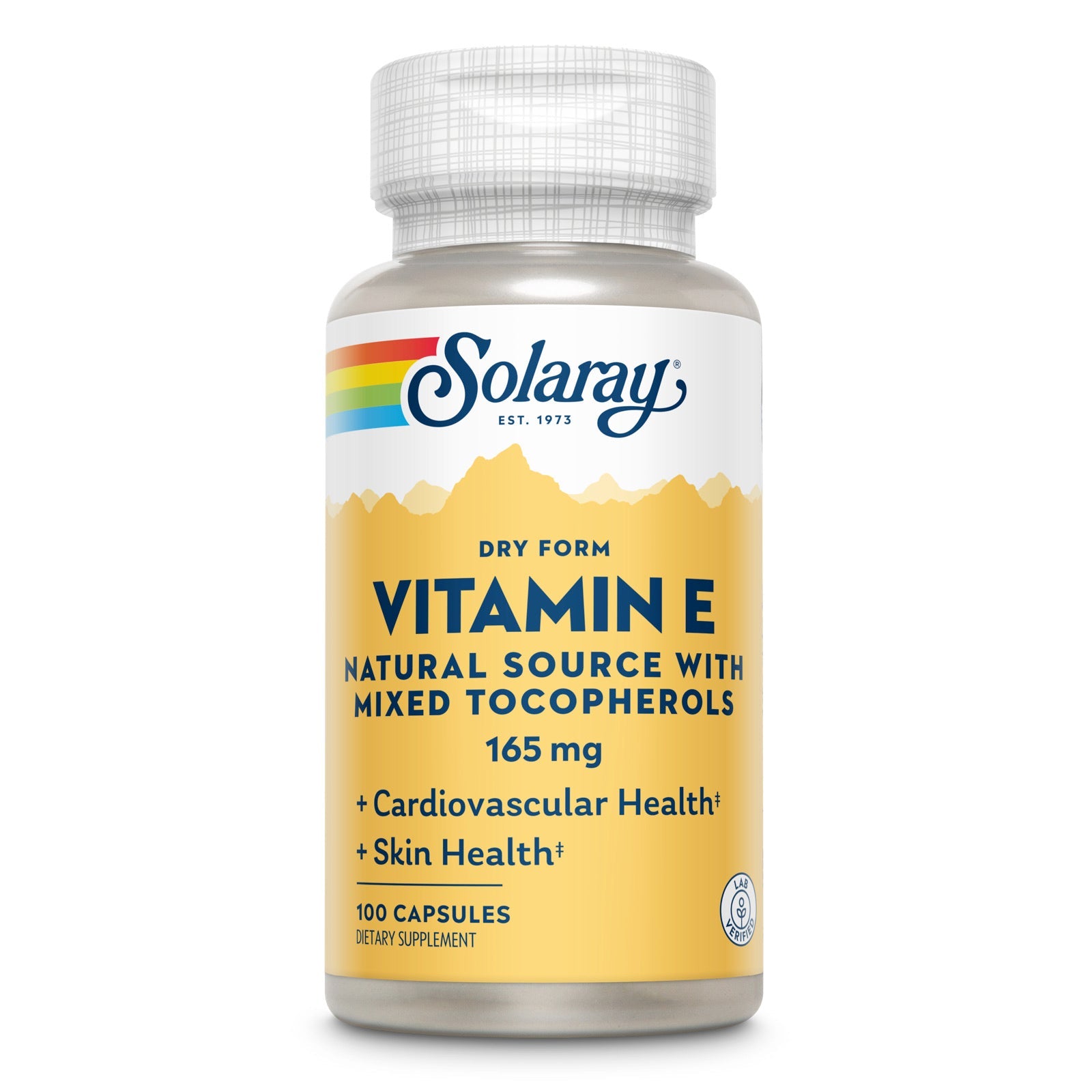 Solaray Dry Vitamin E 200 IU, 100 Capsules