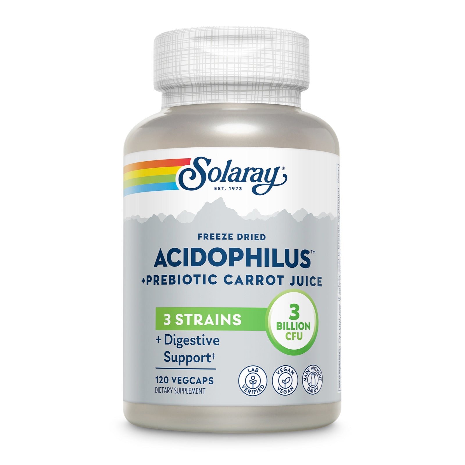 Solaray Acidophilus 3 Billion Plus Carrot Juice Vegan