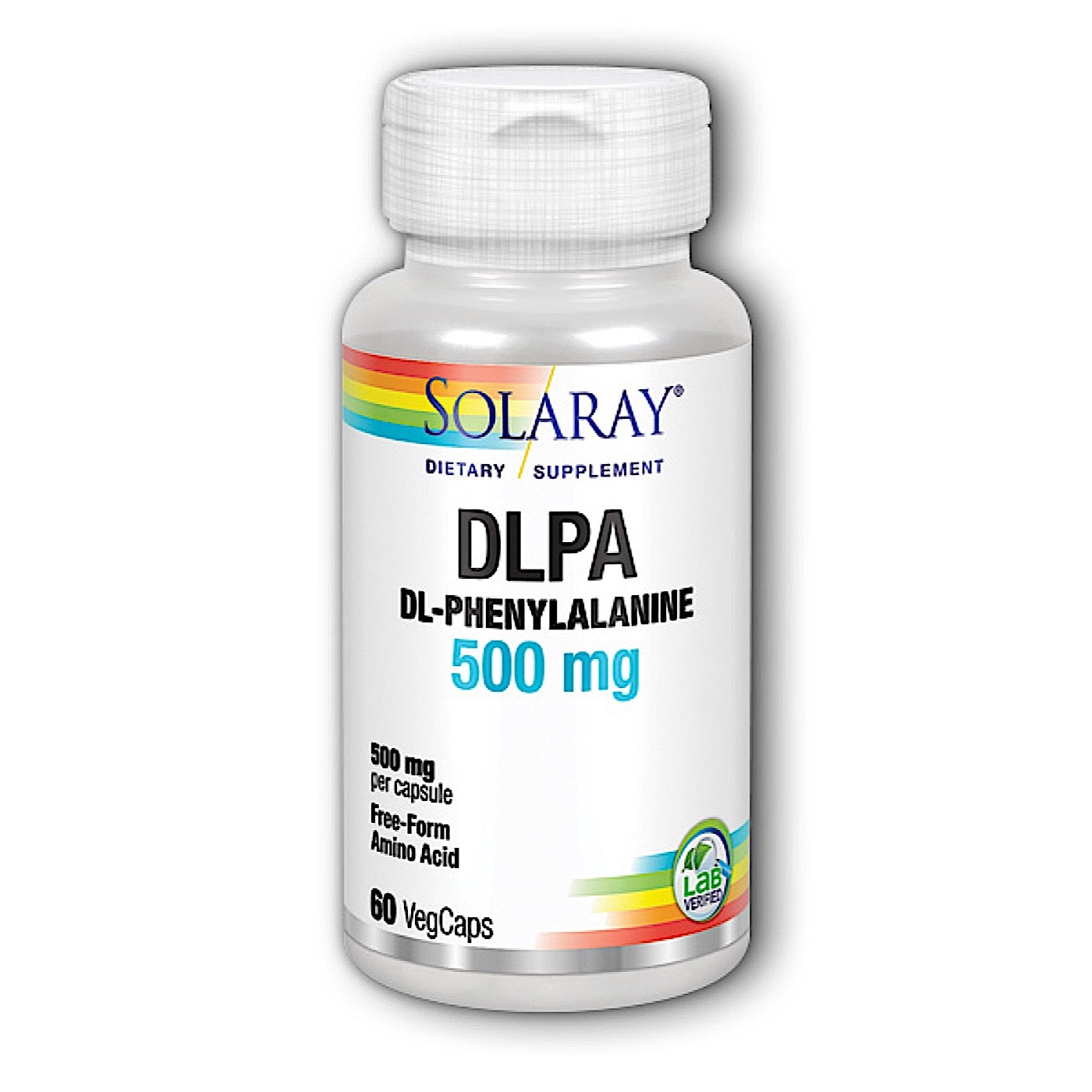 Solaray Dl-Phenylalanine 500 Mg 60 Vegetable Capsules