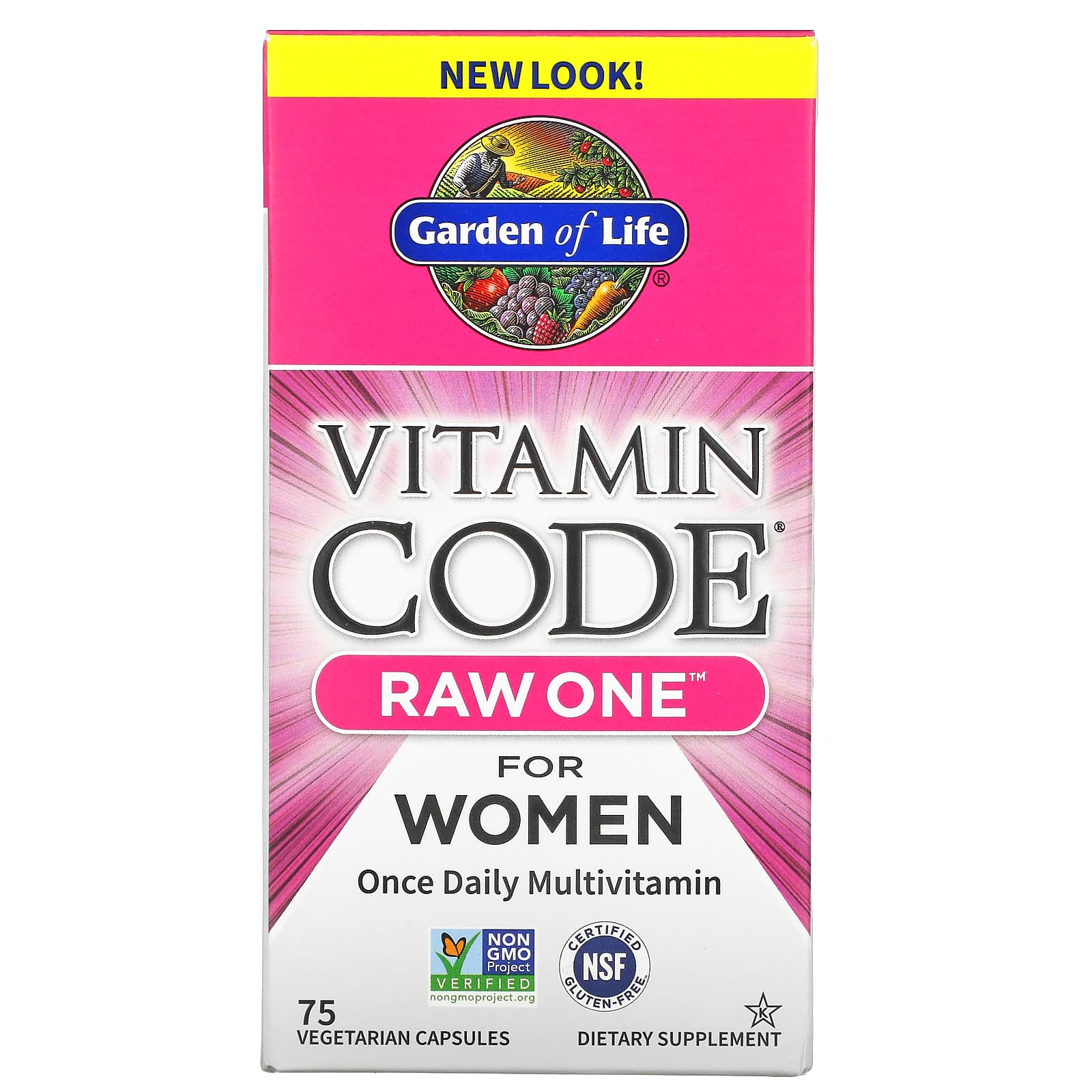 Garden of Life Vitamin Code, Raw One, Once Daily Multi-Vitamin For Women, 75 Vegetarian Capsules