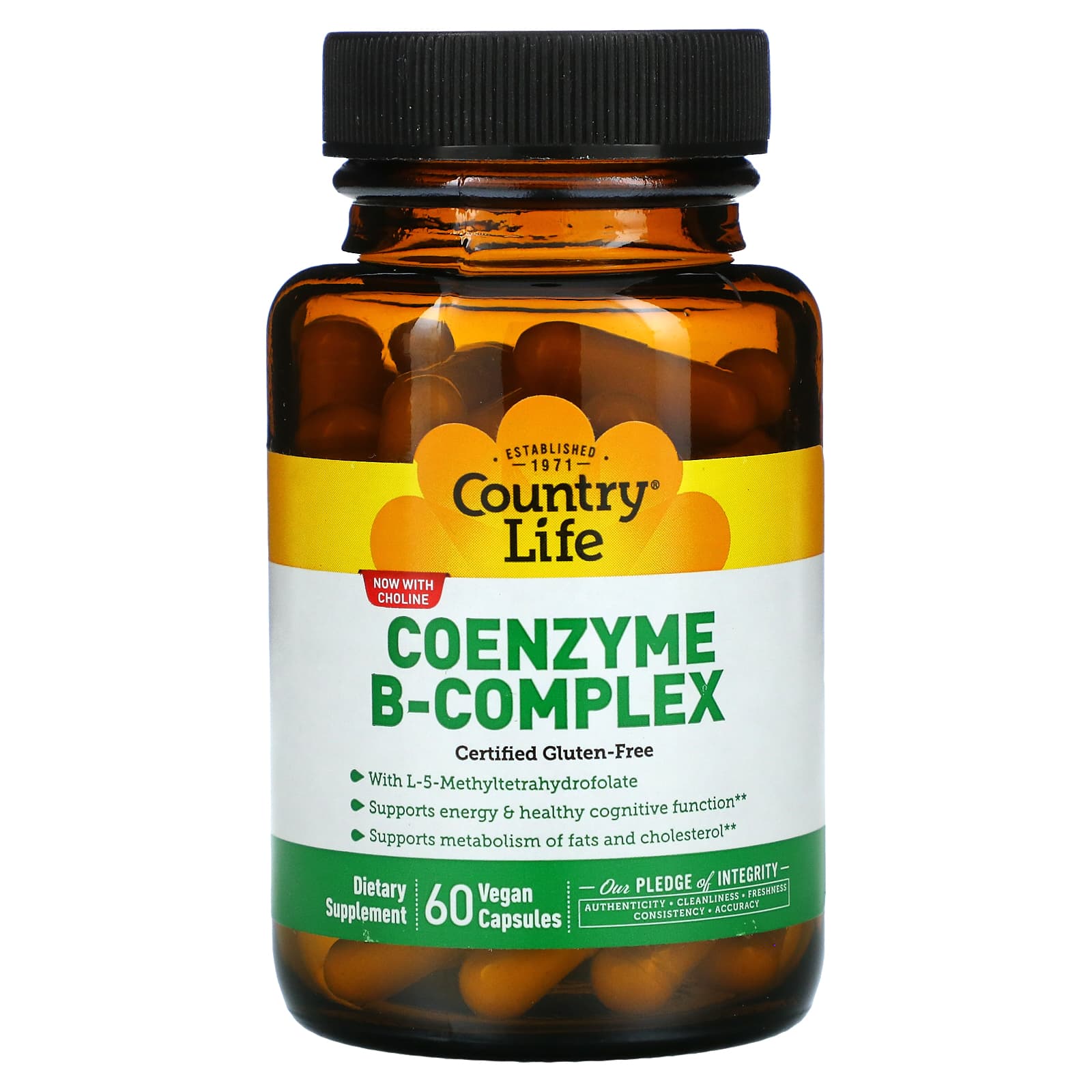 Country Life Coenzyme B-Complex Caps, 60 Vegan Capsules
