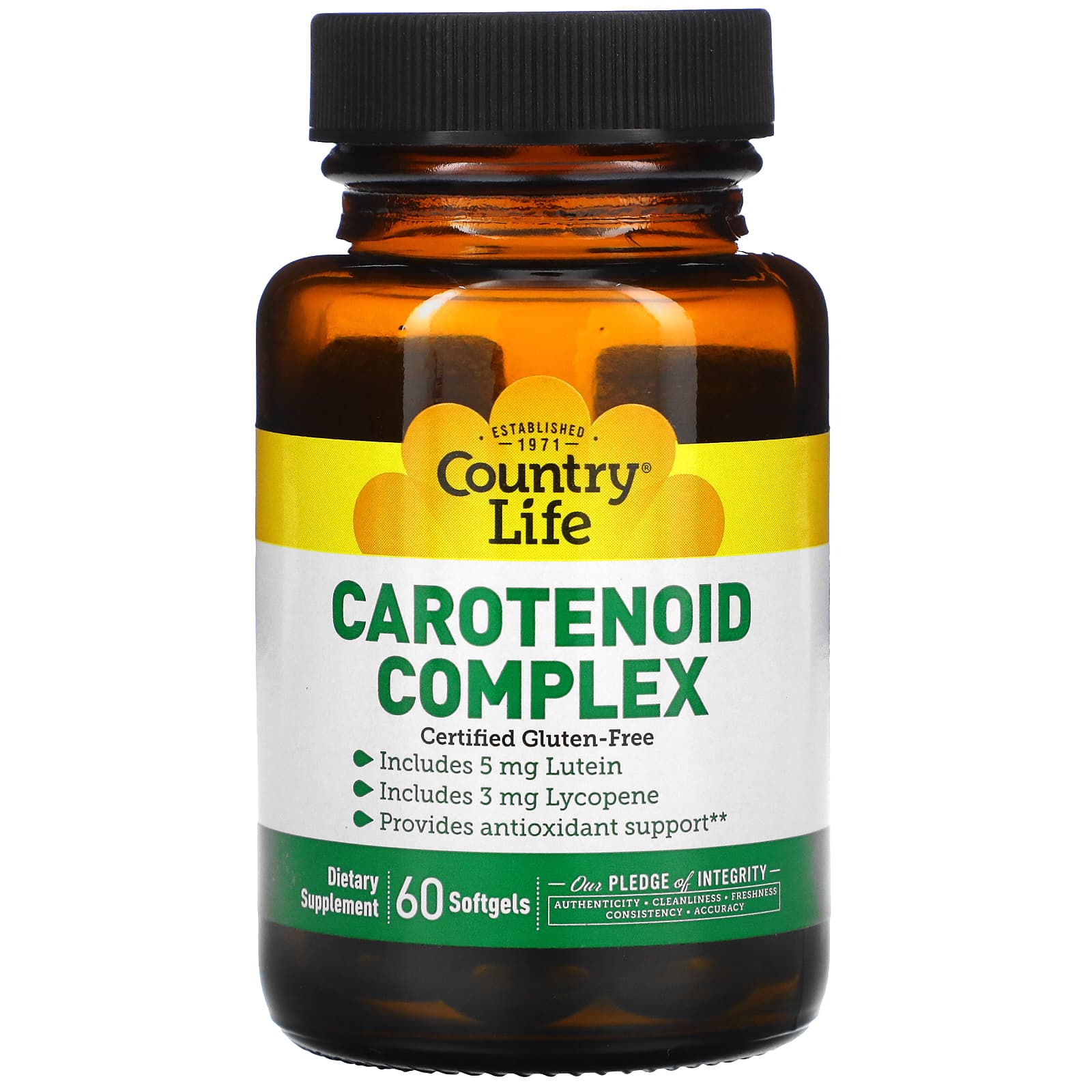 Country Life Gluten Free Carotenoid Complex, 60 Softgels