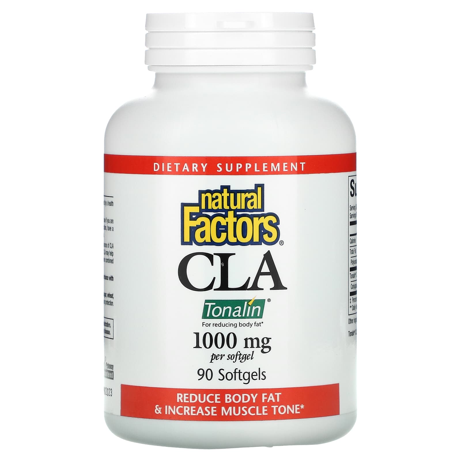 Natural Factors CLA Tonalin Linoleic Acid 1, 000 Mg, 90 Softgels
