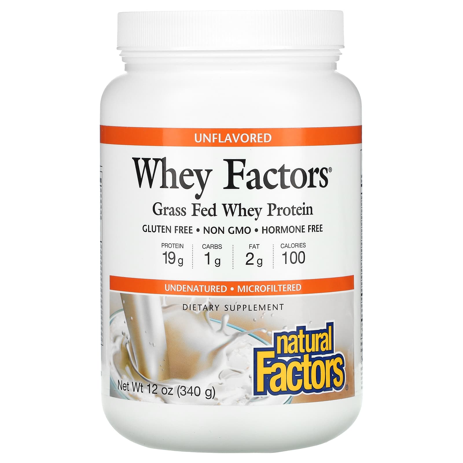 Natural Factors Whey Protein Unflavoured, 1kg