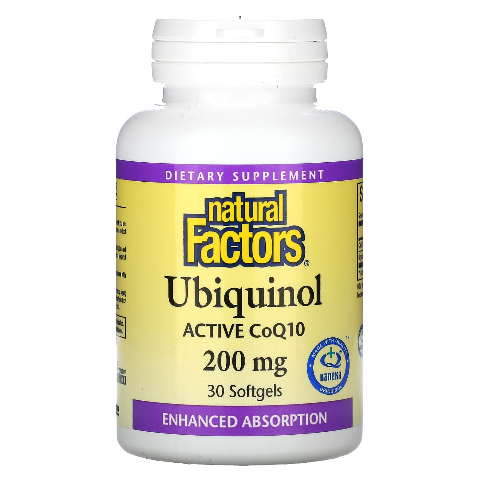 Natural Factors Ubiquinol Active CoQ10 200 Mg