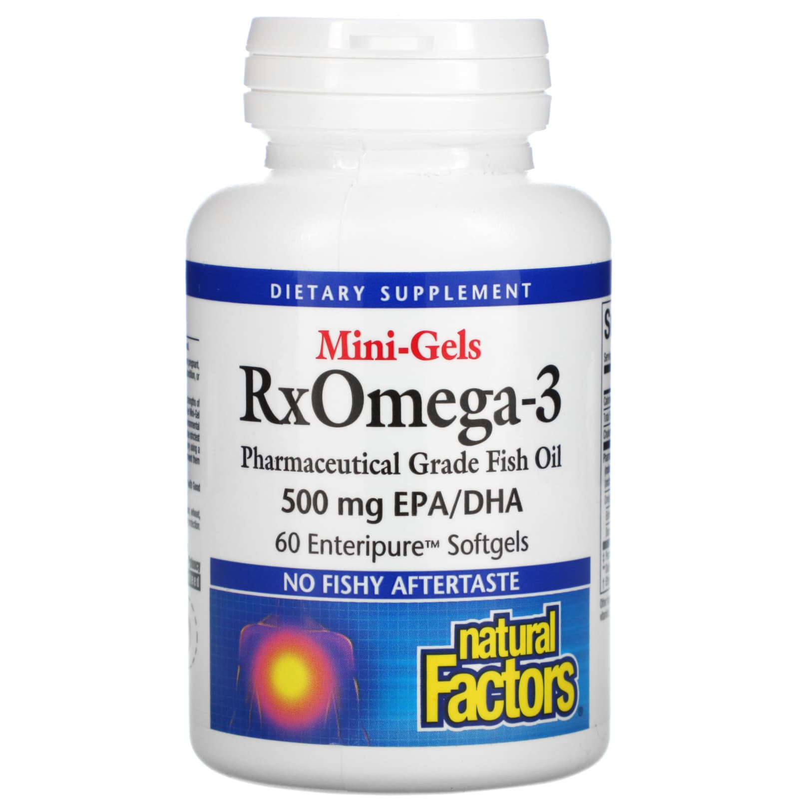 Natural Factors Ultra Strength One-per-Day RxOmega-3, 900 Mg, 60 Enteripure Softgels