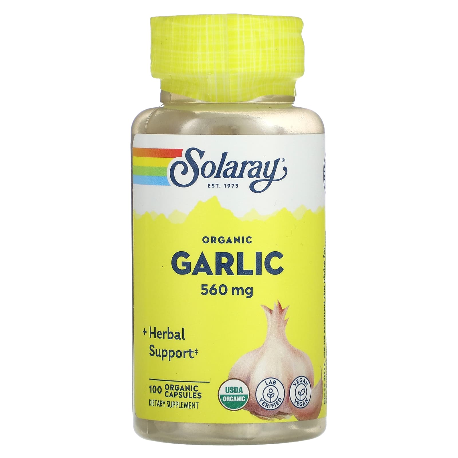 Solaray Organic Garlic Supplement, 600 Mg