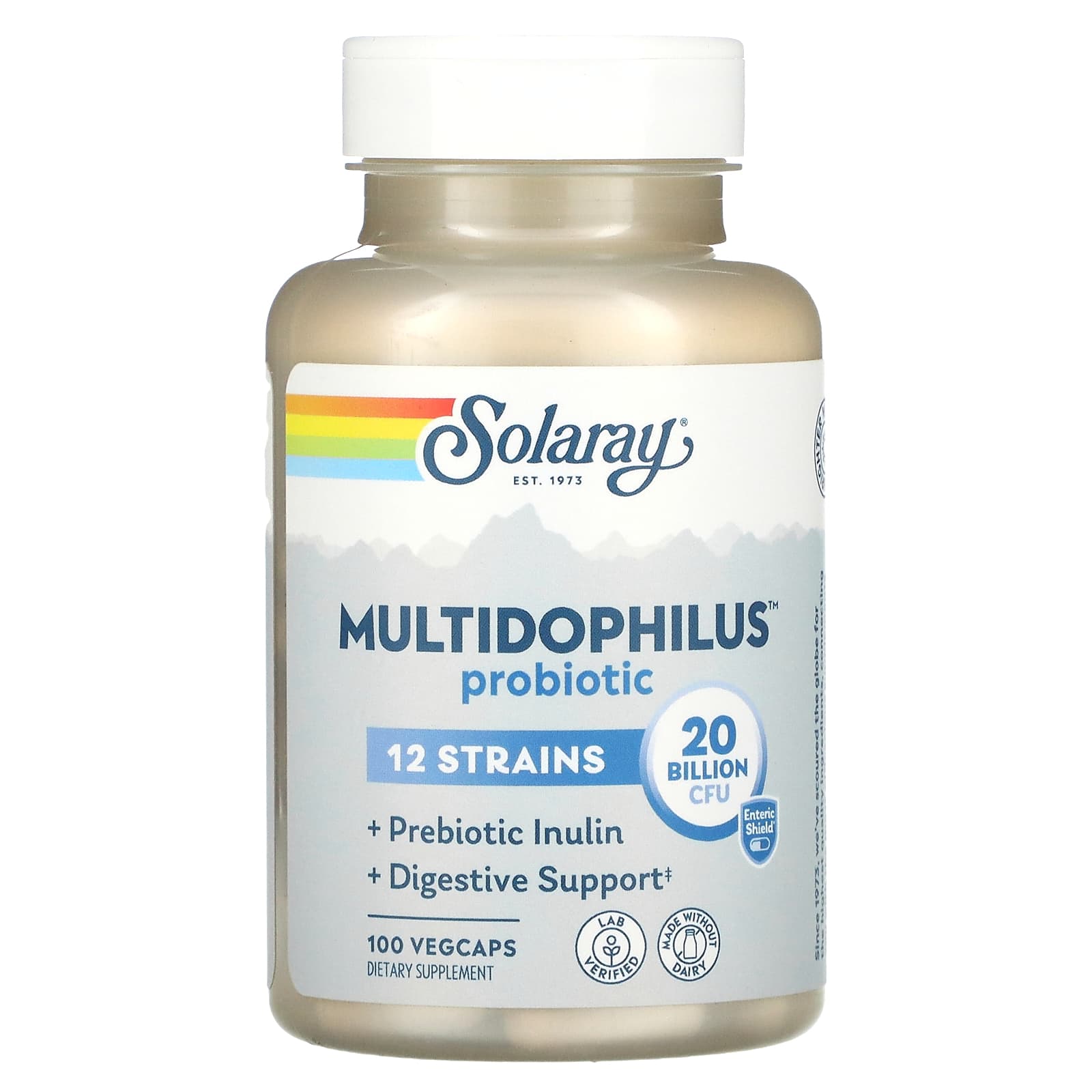 Solaray Probiotics Multidophilus 12 20 Billion Cfu Capsule 100ct