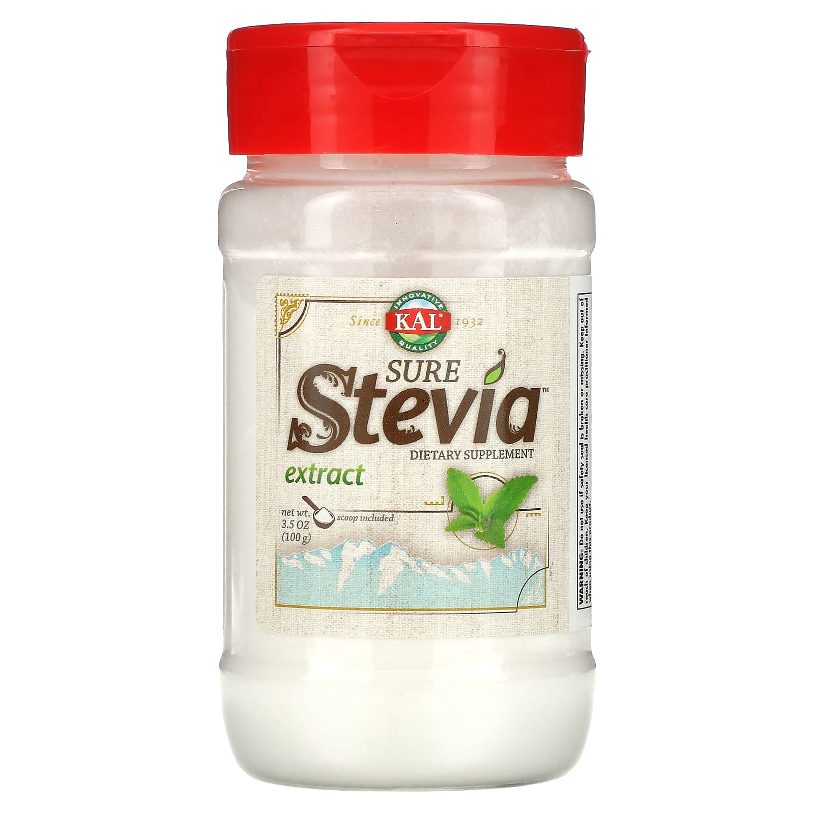 Kal Sure Stevia Extract Powder 3.5 Oz