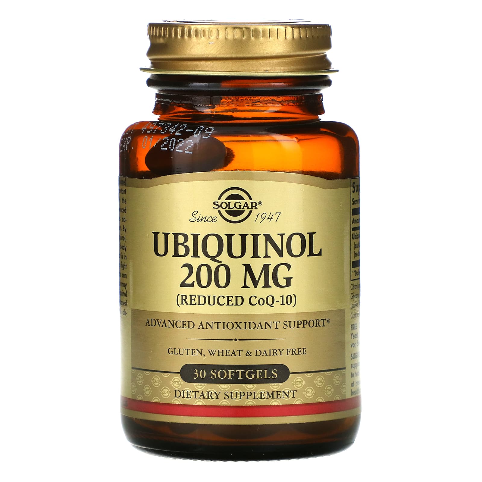 Solgar Ubiquinol Coenzyme Q10 200 Mg, 30 Softgels