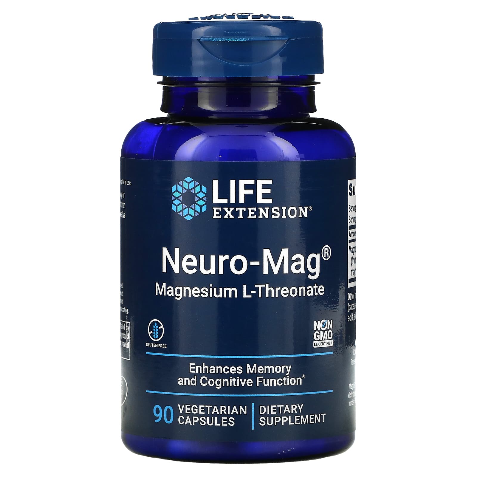 Life Extension Neuro-Mag Magnesium L-Threonate, 90 Vegetarian Capsules