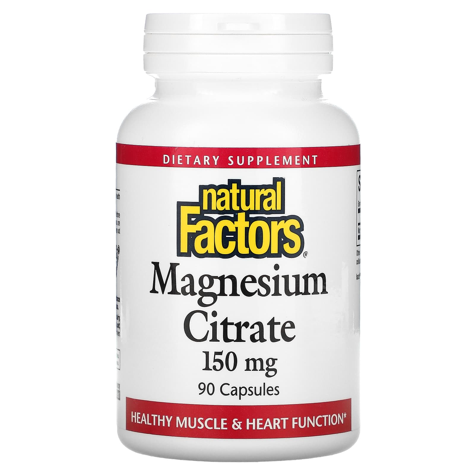Natural Factors Magnesium Citrate 150 Mg, 90 Capsules