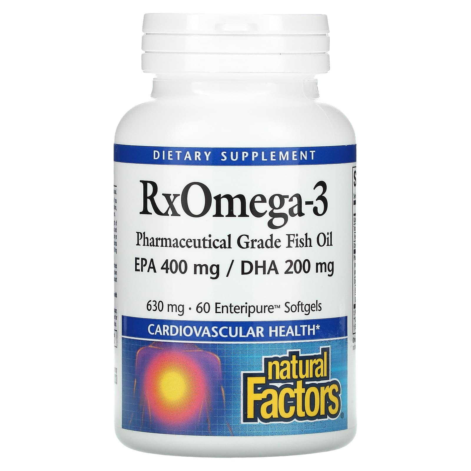 Natural Factors Rx Omega-3 EPA 400 mg/DHA 200 Mg, 240 Softgels