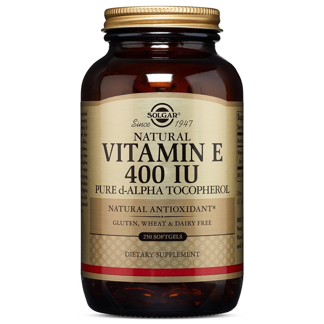 Solgar Vitamin E 268 Mg 400 IU, 250 Alpha Softgels - Natural An