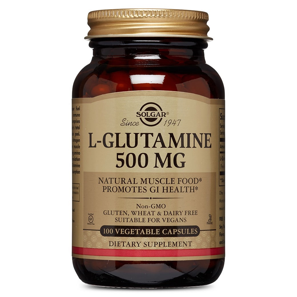 Solgar L-Glutamine 500 Mg, 100 Vegetable Capsules