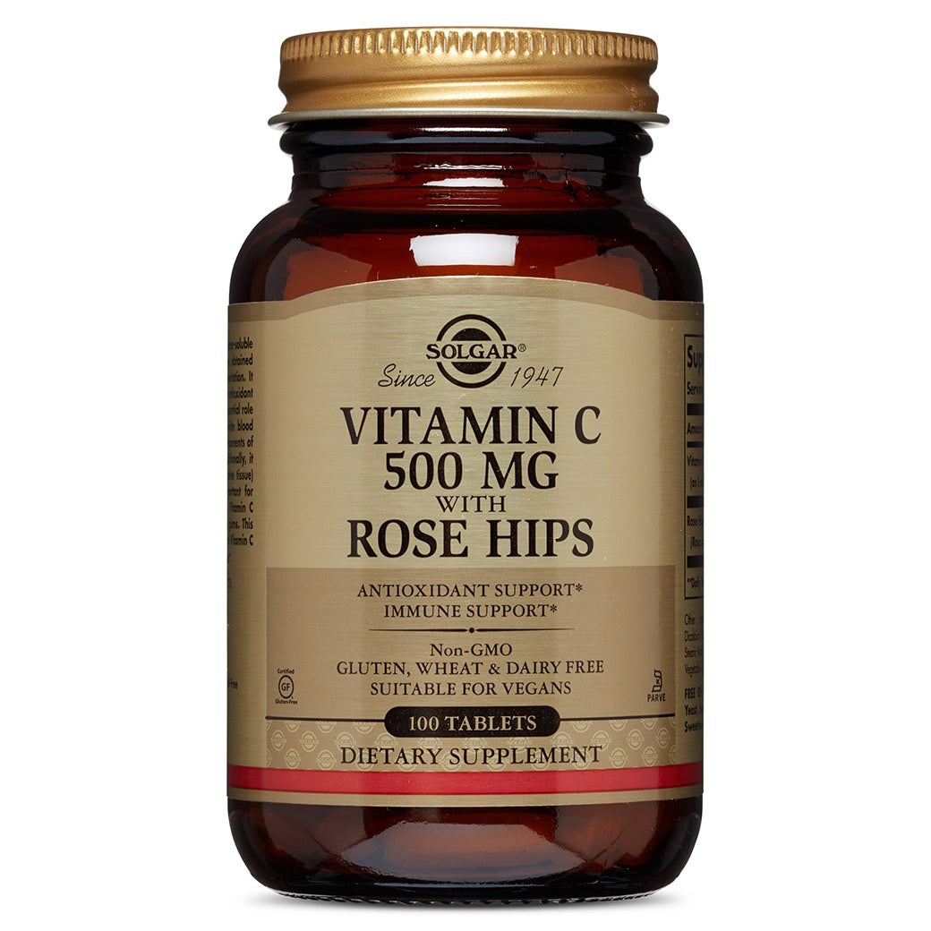 Solgar Vitamin C 500 Mg With Rose Hips 100 Tablets