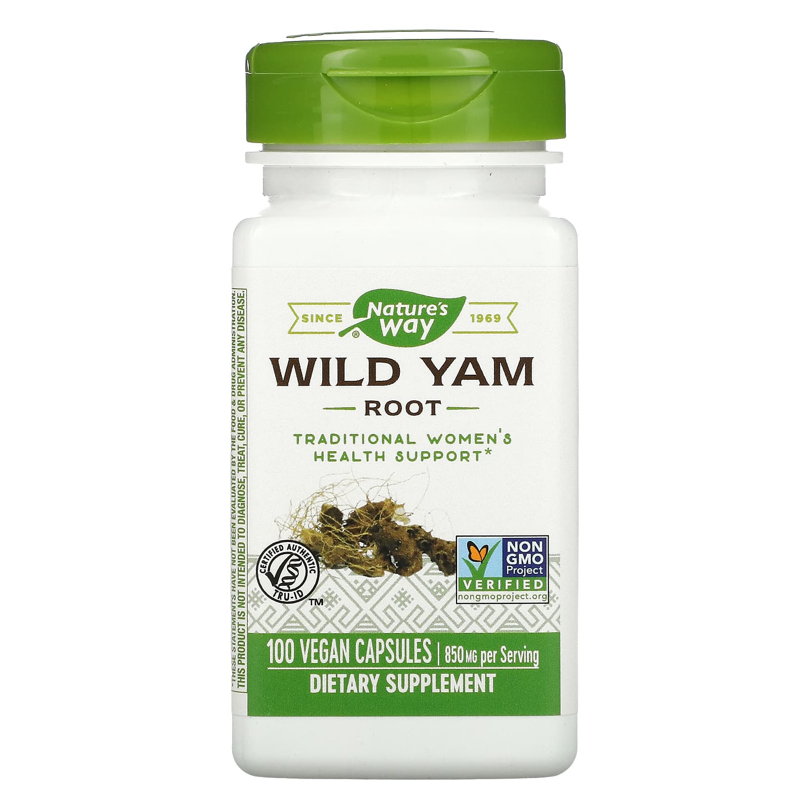 Nature's Way Wild Yam Root -- 850 Mg - 100 Vegan Capsules