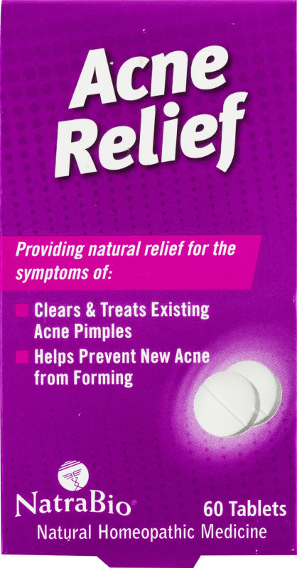 NatraBio Acne Relief, 60 Tablets, From Natra-Bio