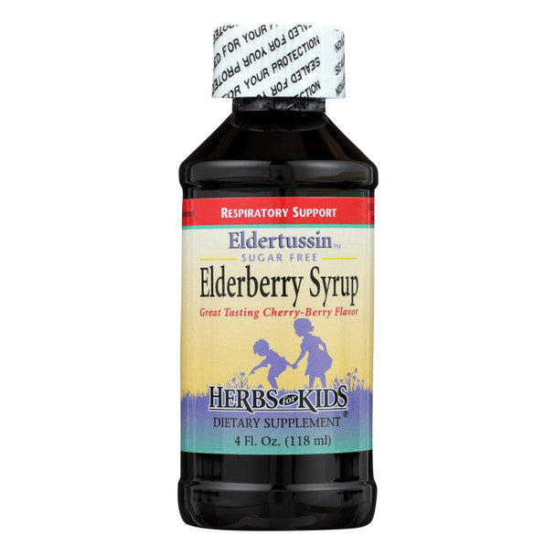 Herbs For Kids Elderberry Syrup Respiratory Support Liquid, 4 Fl Oz