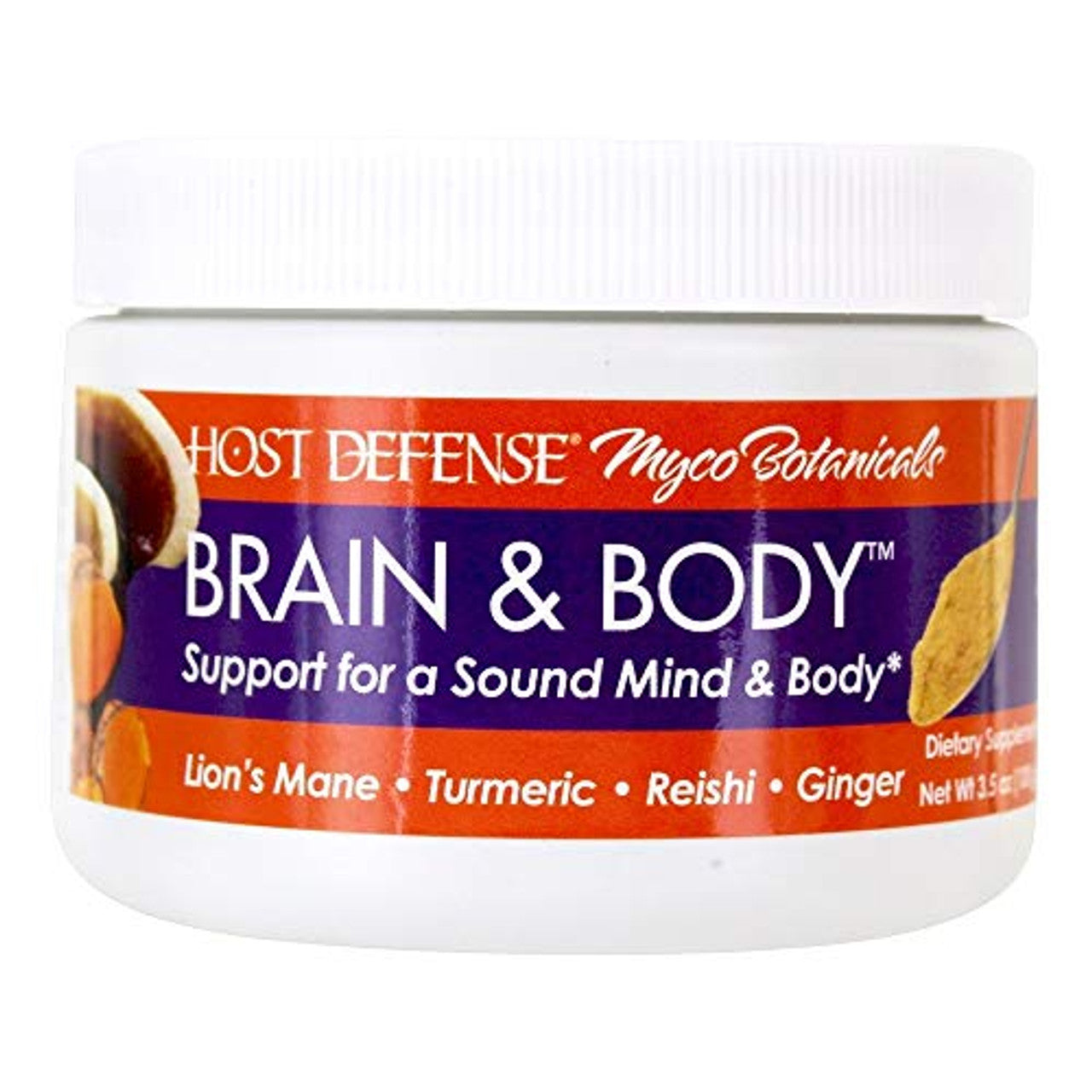 Host Defense, MycoBotanicals Brain & Body Mushroom Powder, Support For Brain, Heart And Digestive Health, Certified Organic Supplement, 3.5 Oz (33 Servings)