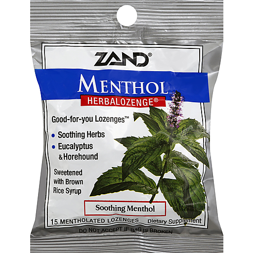 Zand Herbalozenge Lozenges, Mentholated, Soothing Menthol