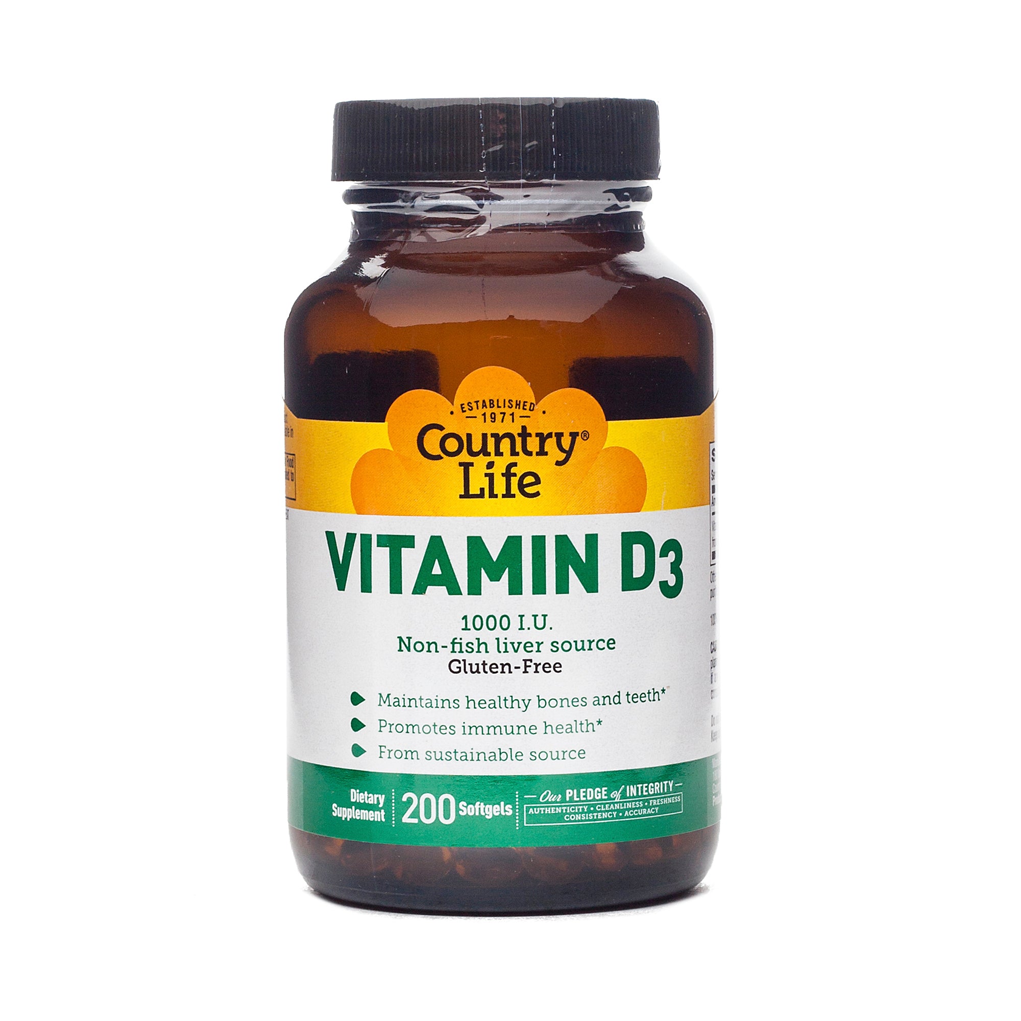 Country Life Vitamin D3 1000Iu, 200 Sg
