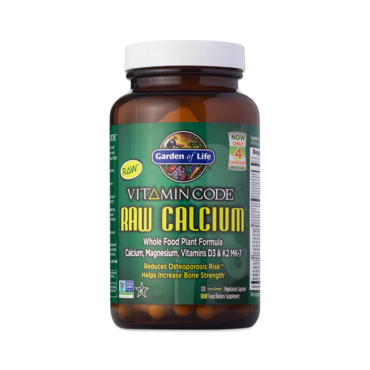 Garden of Life Vitamin Code Raw Calcium, 120 Vegetarian Capsules