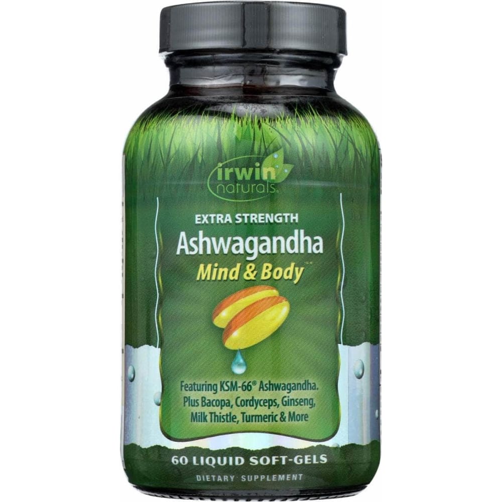 Irwin Naturals Extra Strength Ashwagandha Mind & Body -- 60 Liquid Softgels