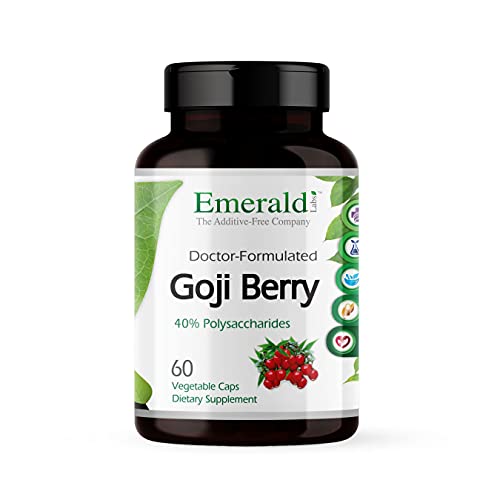 Emerald Labs Goji Berry - Anti-Aging And Skin Health - Supports Immune System Function, Liver Detox, Energy Levels - 60 Vegetable Capsules