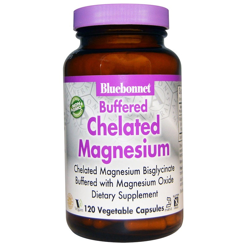 Bluebonnet Nutrition Albion Chelated Magnesium 200 Mg, 120 Vegetable Capsules