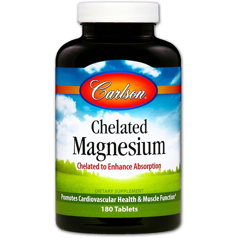 Carlson Labs Chelated Magnesium, 200 Mg, 180 Tablets