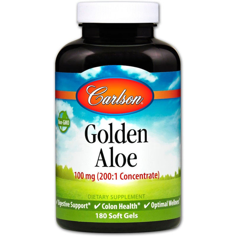Carlson Labs Golden Aloe, 100 Mg, 180 Soft Gels