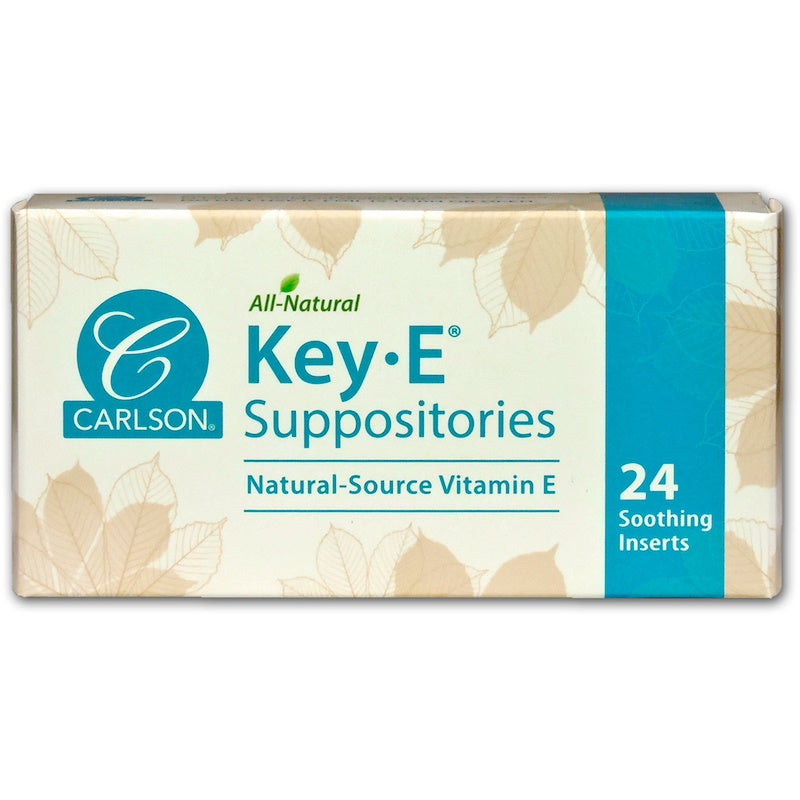 Carlson Labs Key E Suppositories, 24 Soothing Inserts