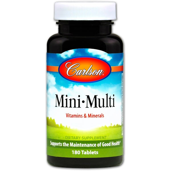 Carlson Labs Mini-Multi, Small Multivitamin Tablets, Vitamins & Minerals, Easy To Swallow