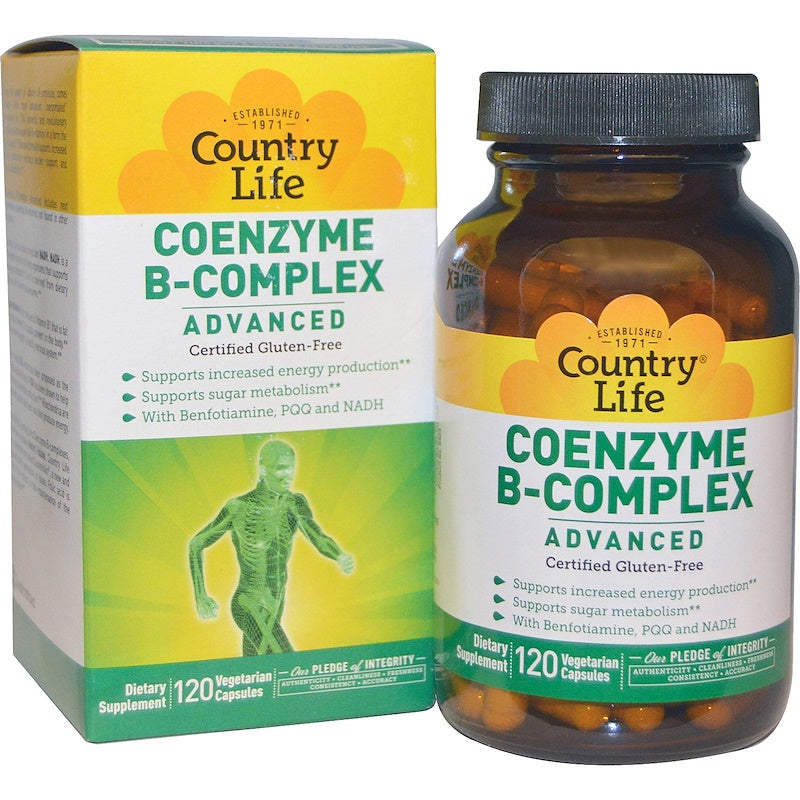 Country Life Coenzyme B Complex Advanced, 120 Vegan Capsules