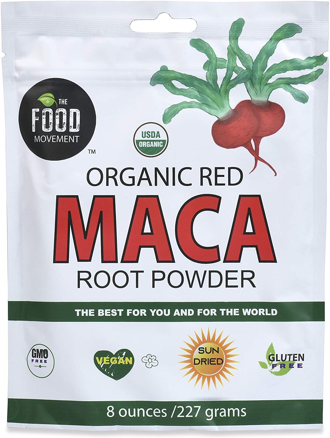 The Food Movement Co - Red Maca 8 oz. | Organic Super Food | 8 oz - Highland Health Foods
