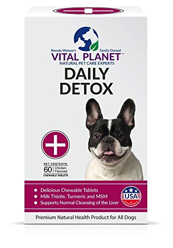 Vital Planet Daily Detox For Dogs - Natural Liver And Kidney Support For Dogs - 60 Chewable Tablets