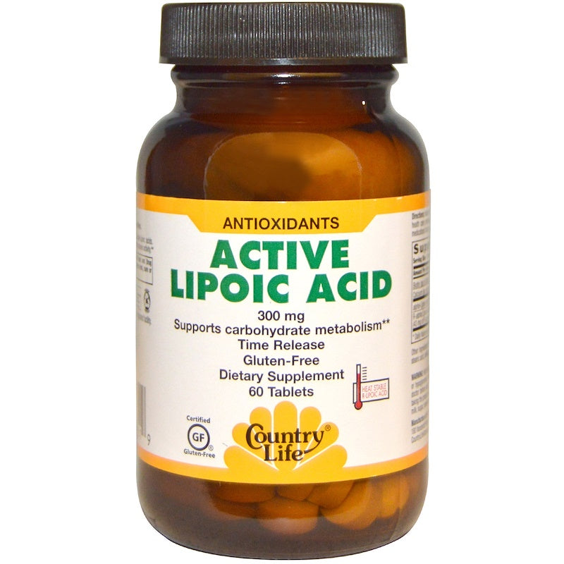 Country Life Active Lipoic Acid, Time Release, 300 Mg, 60 Tablets