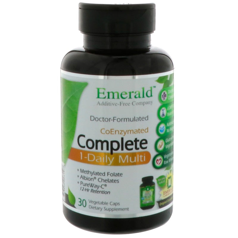 Emerald Labs Laboratories, CoEnzymated Complete 1-Daily Multi, 30 Vegetable Caps