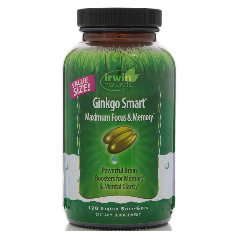 Irwin Naturals Ginkgo Smart, Maximum Focus & Memory, 120 Softgels