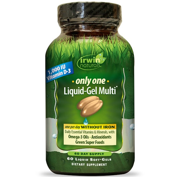 Irwin Naturals Only One Liquid-Gel Multi - No Iron Daily Essentia