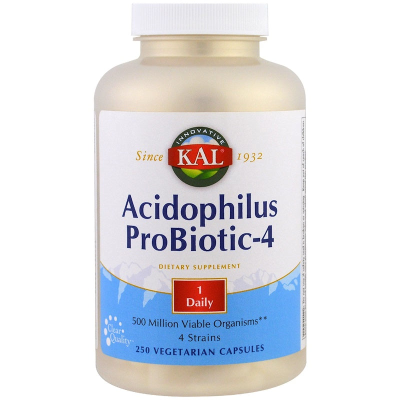 Kal Acidophilus Probiotic-4, 250 Veggie Caps