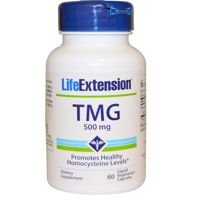 Life Extension TMG, 500 Mg, 60 Liquid Vegetarian Capsules