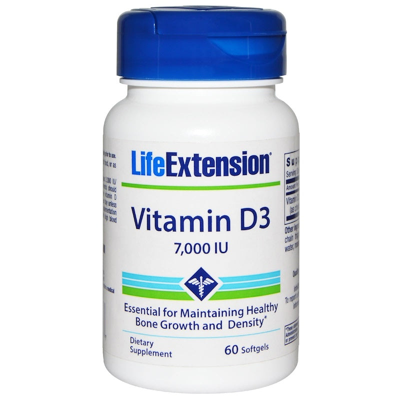 Life Extension Vitamin D 3 7000 IU, 60 Capsules