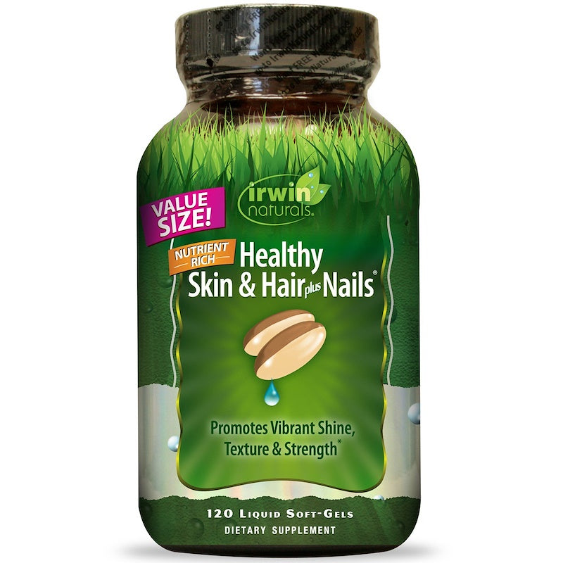 Irwin Naturals Healthy Skin & Hair Plus Nails, 120 Liquid Soft-Gels