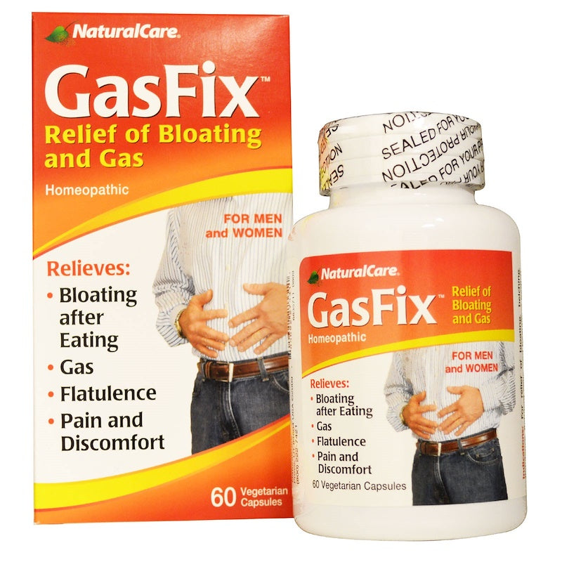 Natural Care GasFix, Relief Of Bloating And Gas, 60 Veggie Caps
